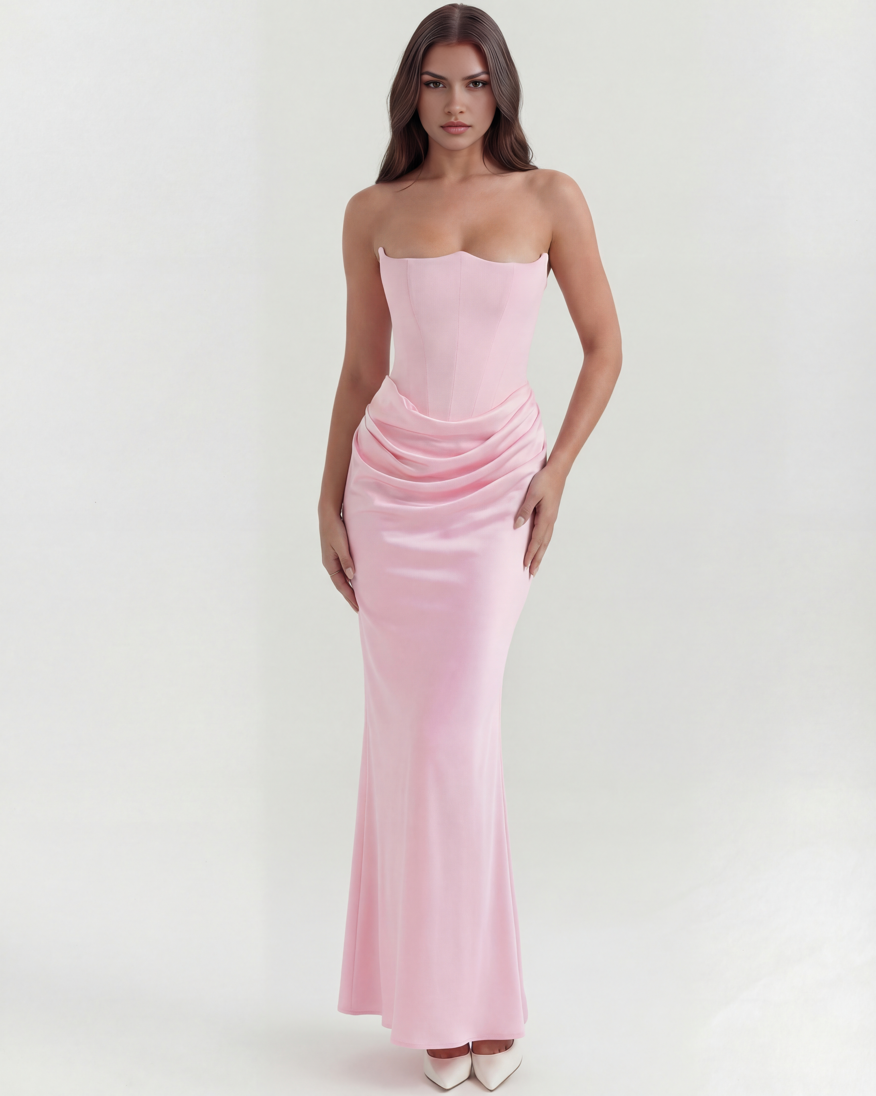 MAXI VESTIDO VENUS SOFISTICADO ATEMPORAL CON EFECTO MOLDEADOR