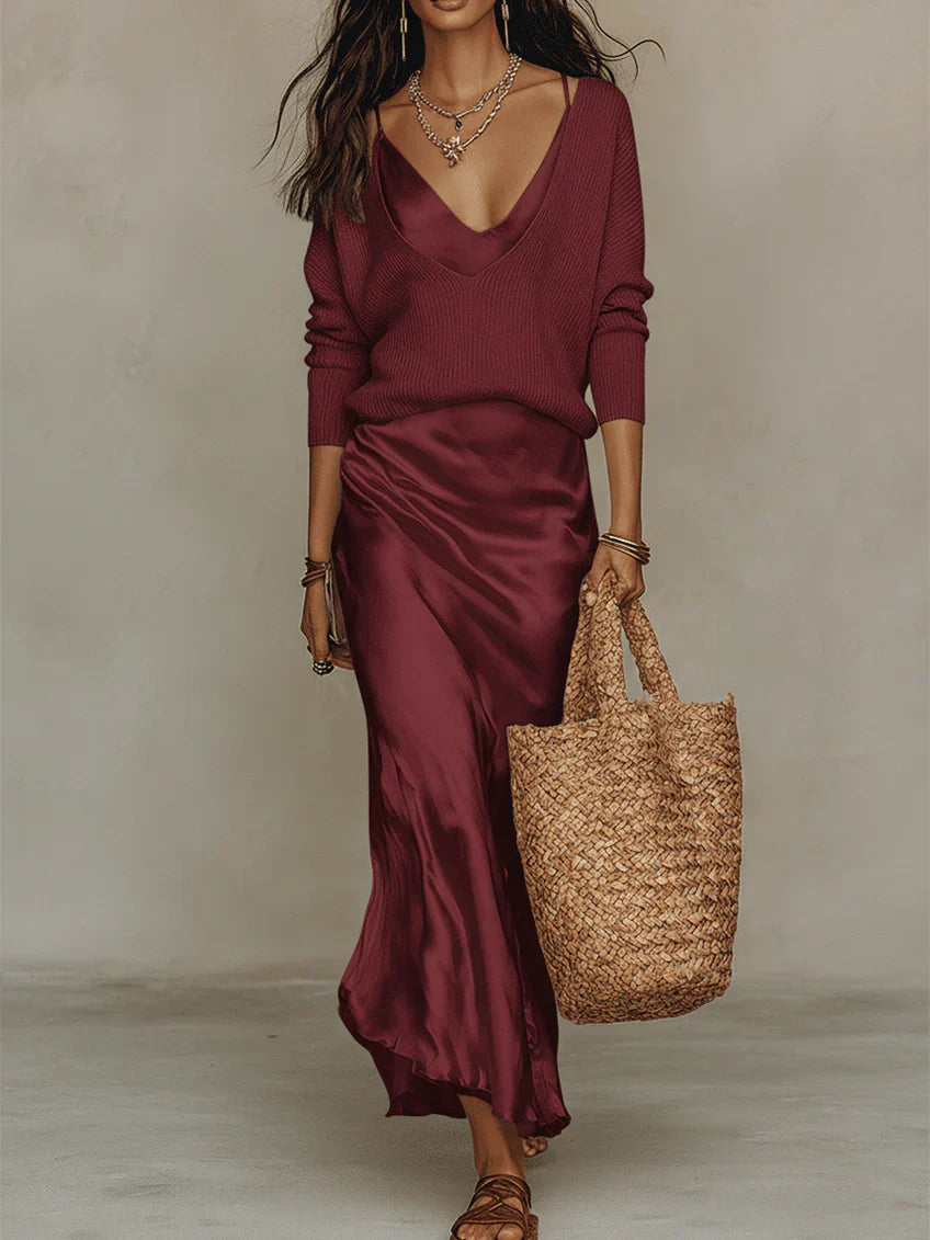 LORENA VESTIDO MIDI CON JERSEY INCLUIDO