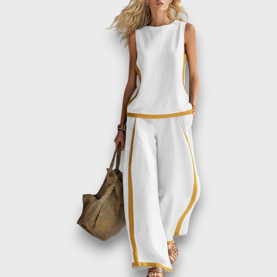 CONJUNTO AURORA LINO DE DOS PIEZAS