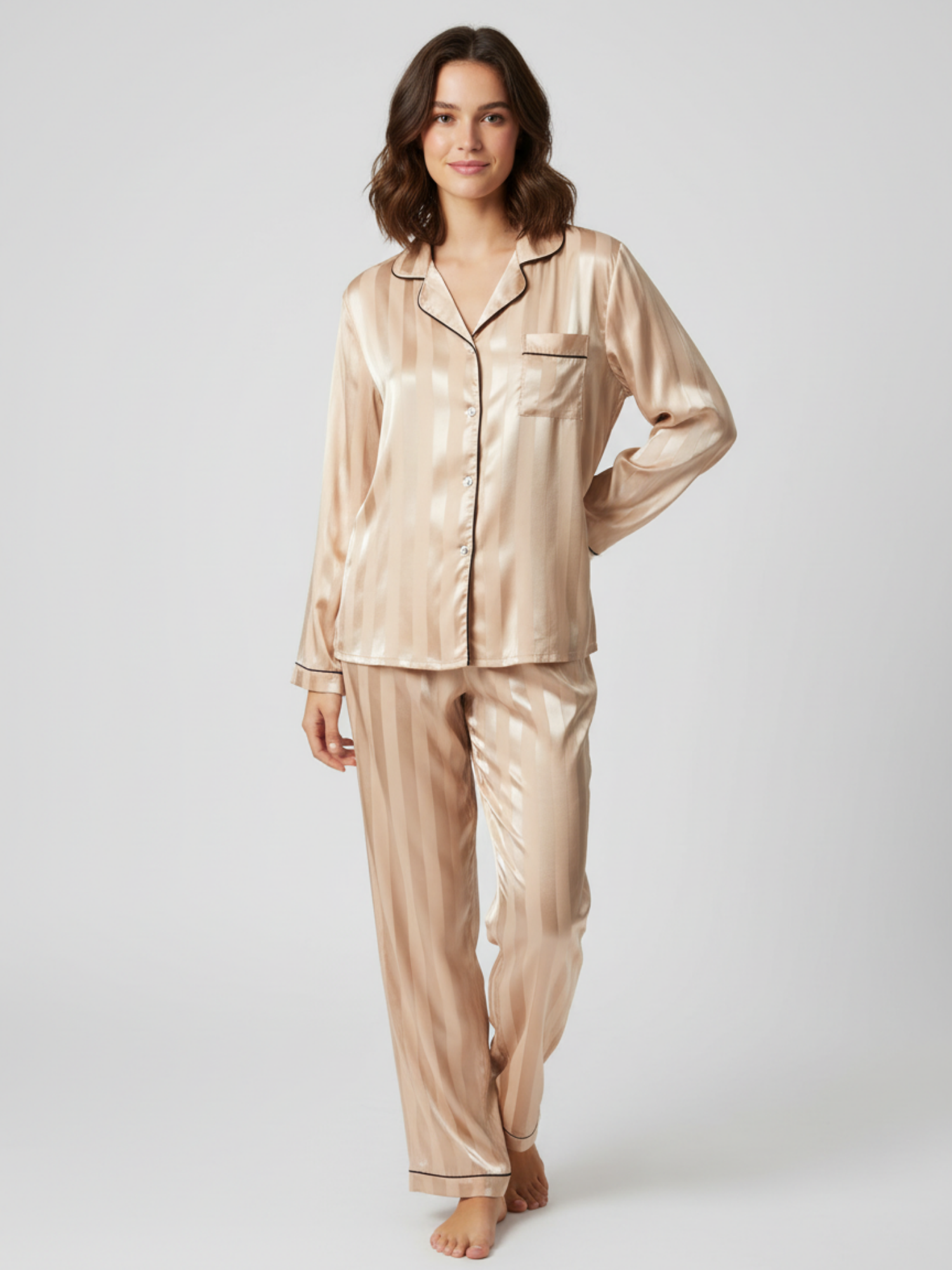 PIJAMA DE SATEN ELEGANTE