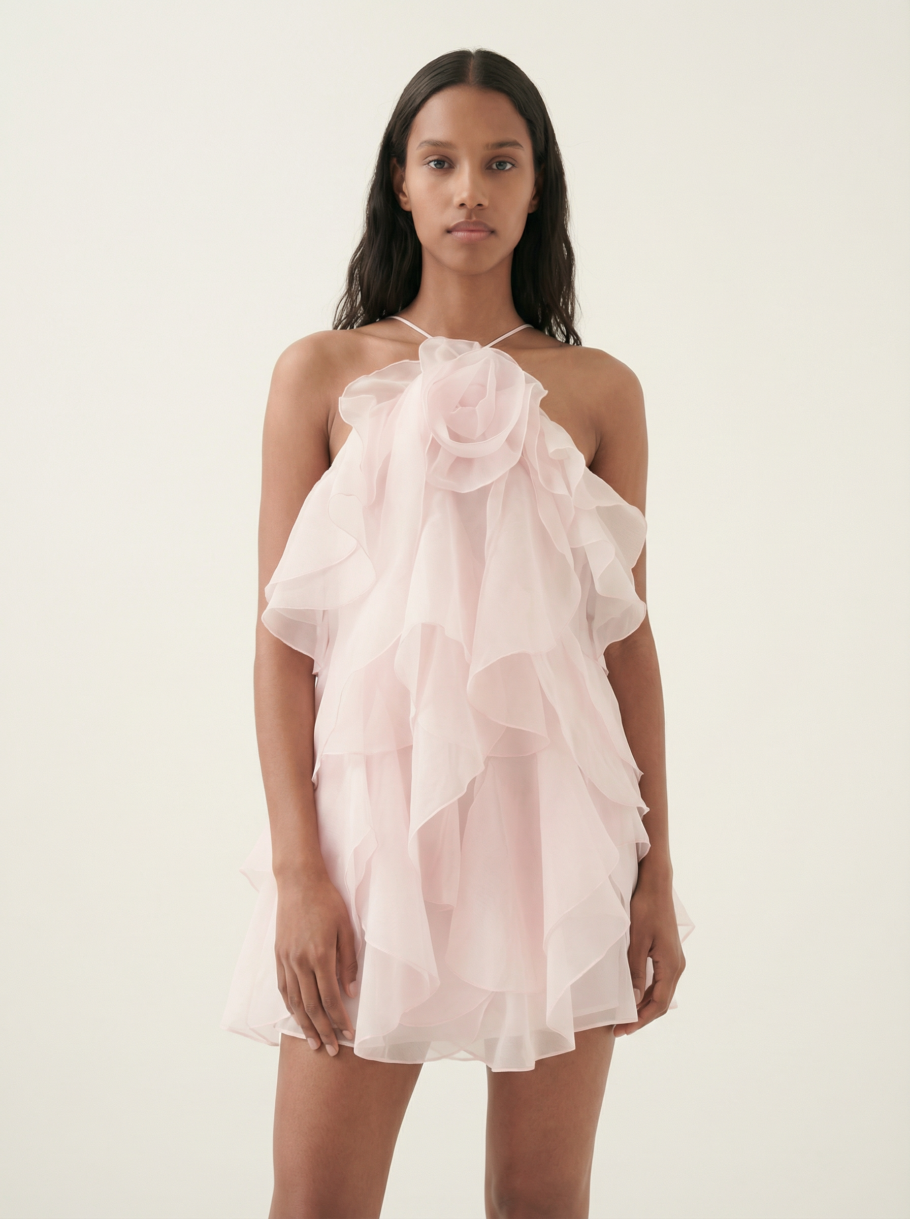 VESTIDO LIORA ROSA - ELEGANCIA FINA