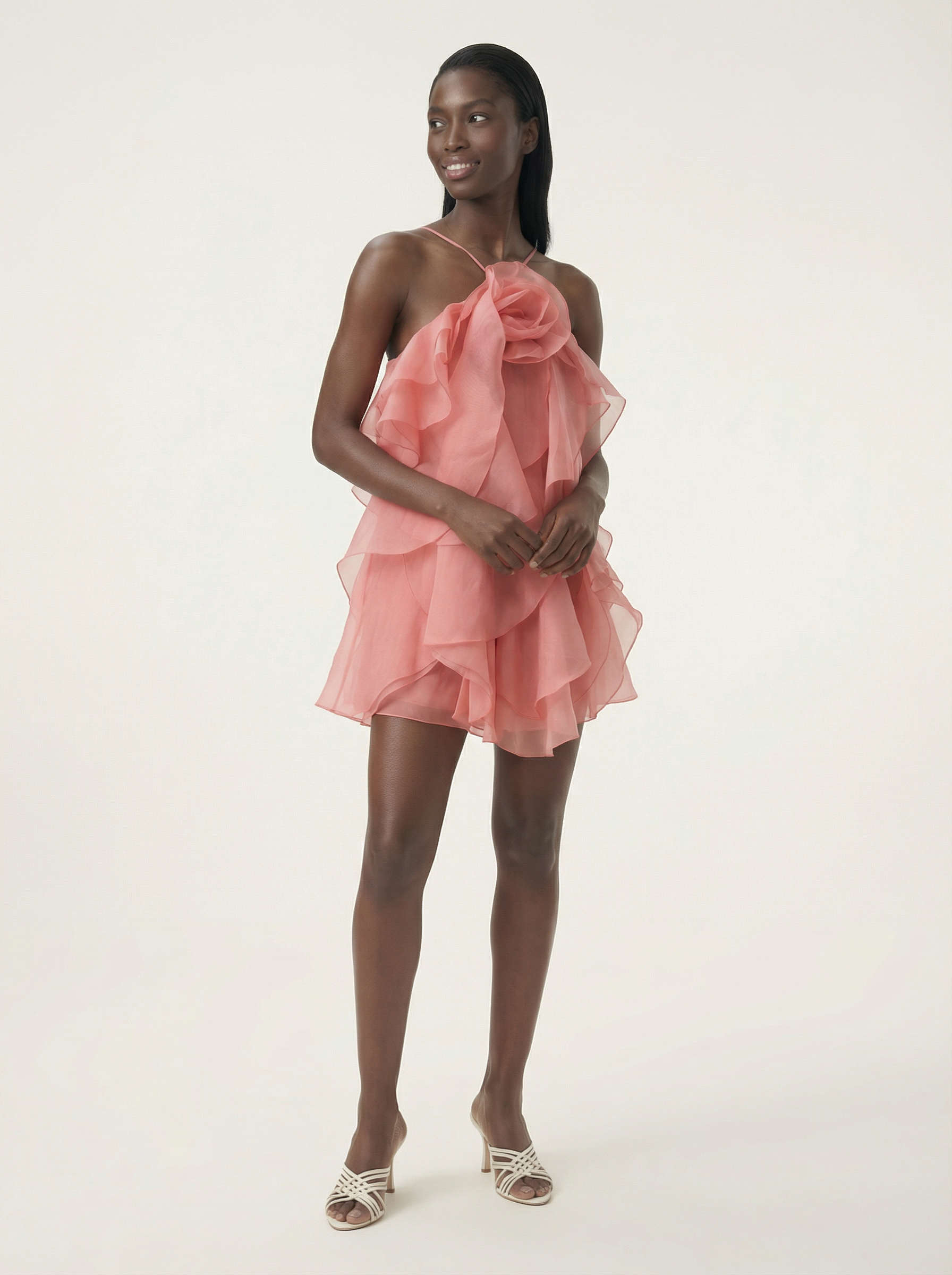 VESTIDO LIORA ROSA - ELEGANCIA FINA
