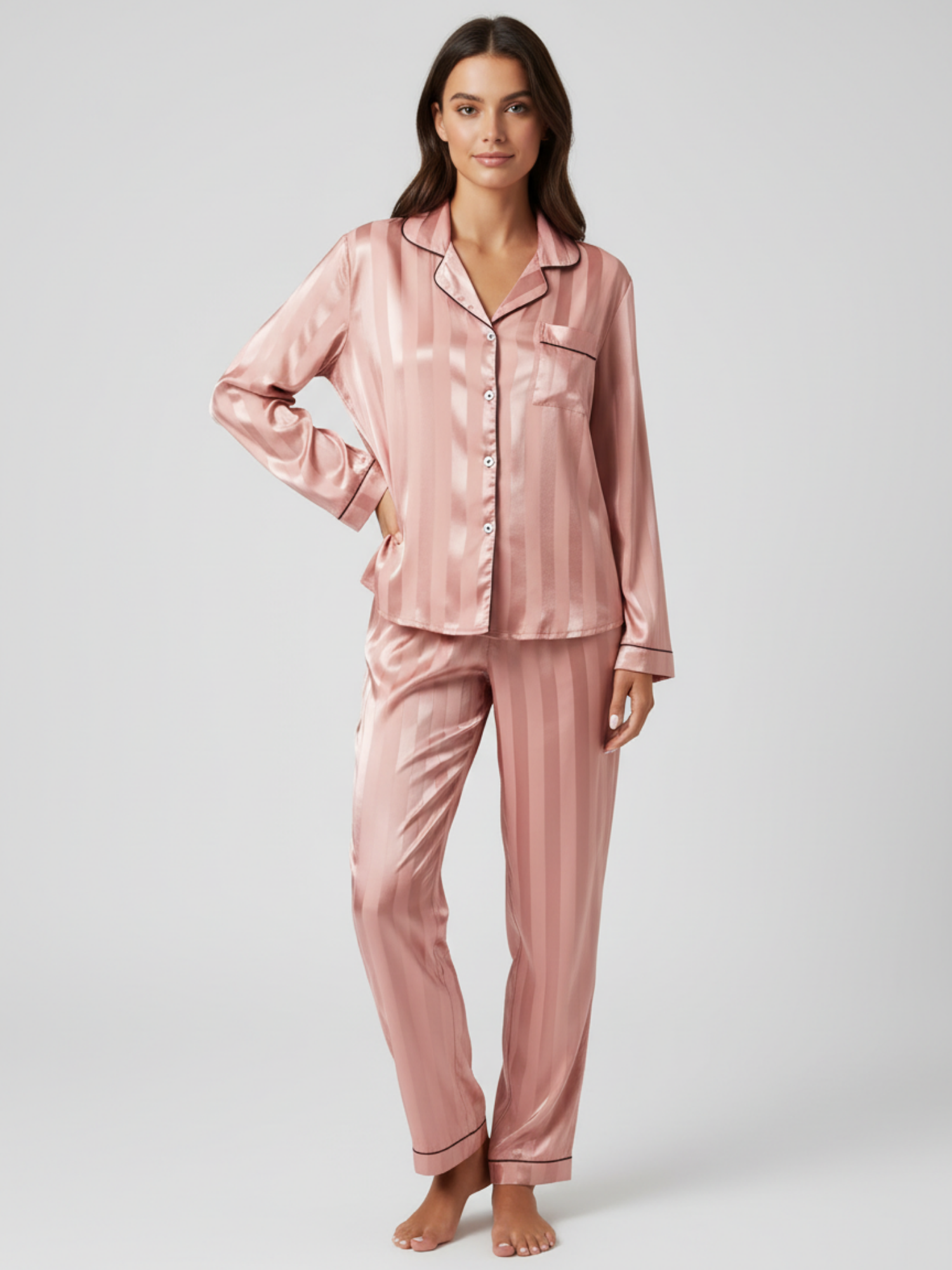 PIJAMA DE SATEN ELEGANTE