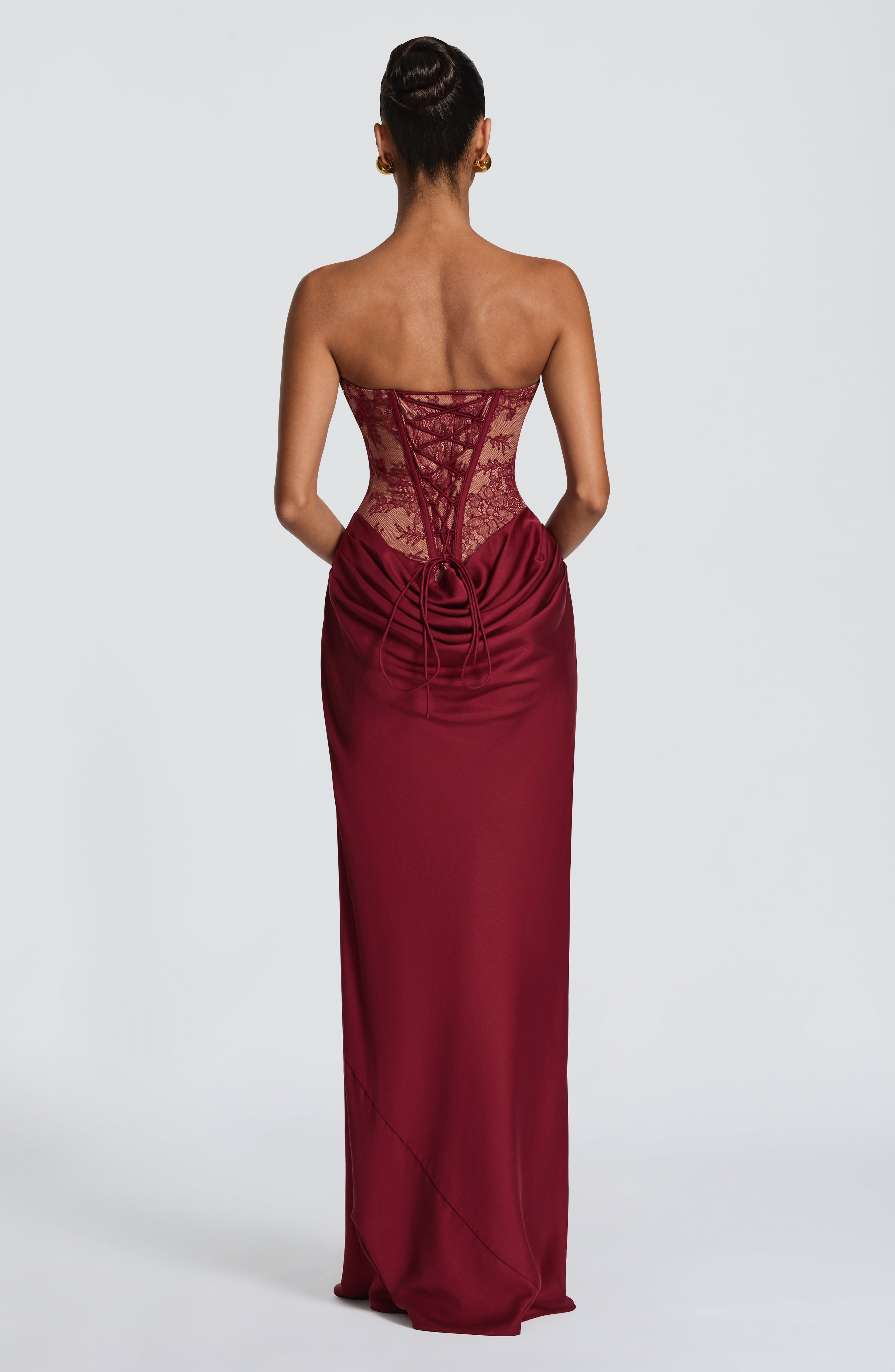 Kathleen Maxi Vestido - Borgoña