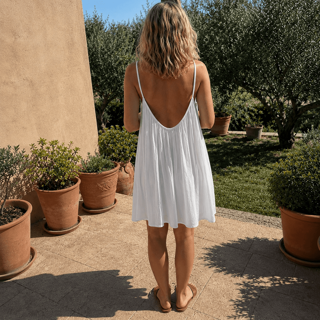 Vestido Aura corto Espalda Descubierta y Máxima Comodidad