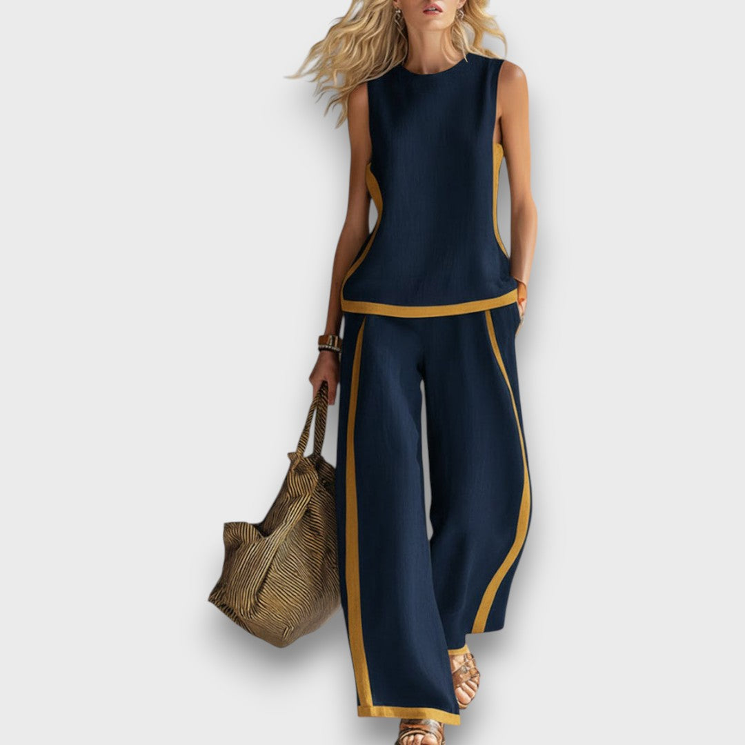 CONJUNTO AURORA LINO DE DOS PIEZAS