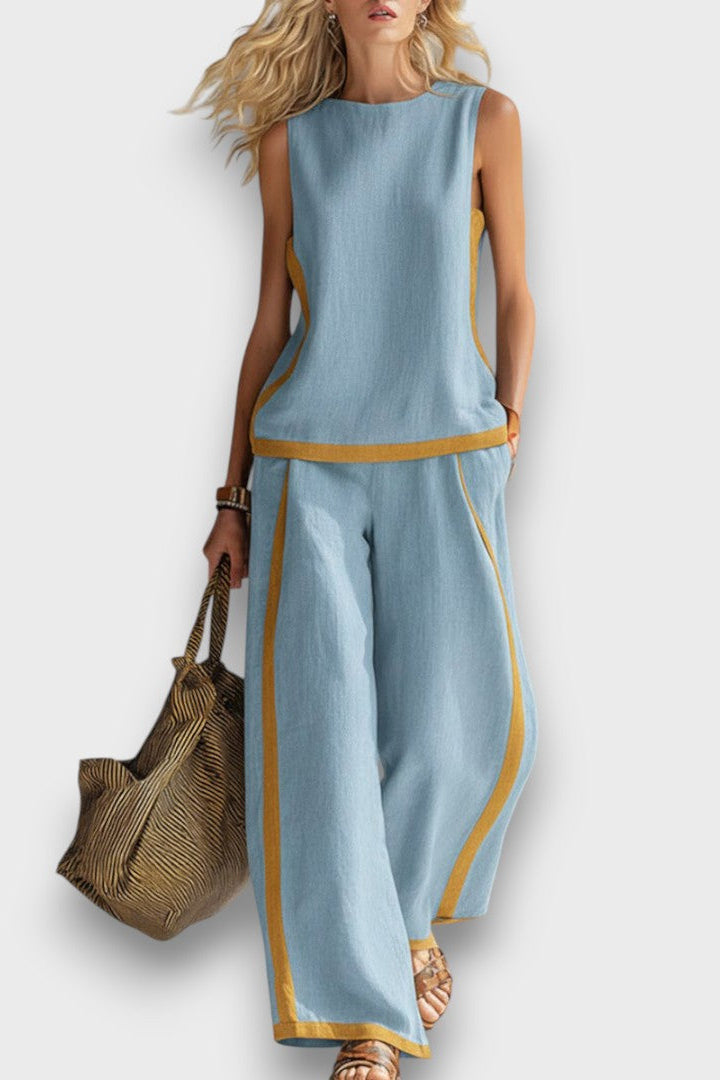 CONJUNTO AURORA LINO DE DOS PIEZAS