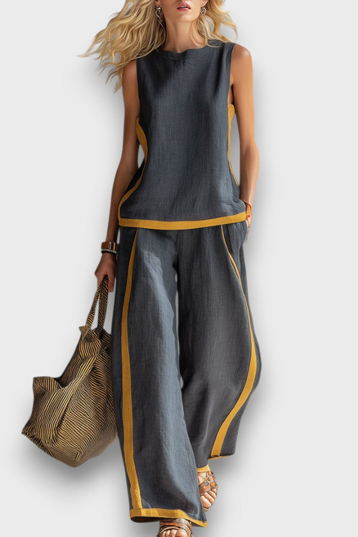 CONJUNTO AURORA LINO DE DOS PIEZAS