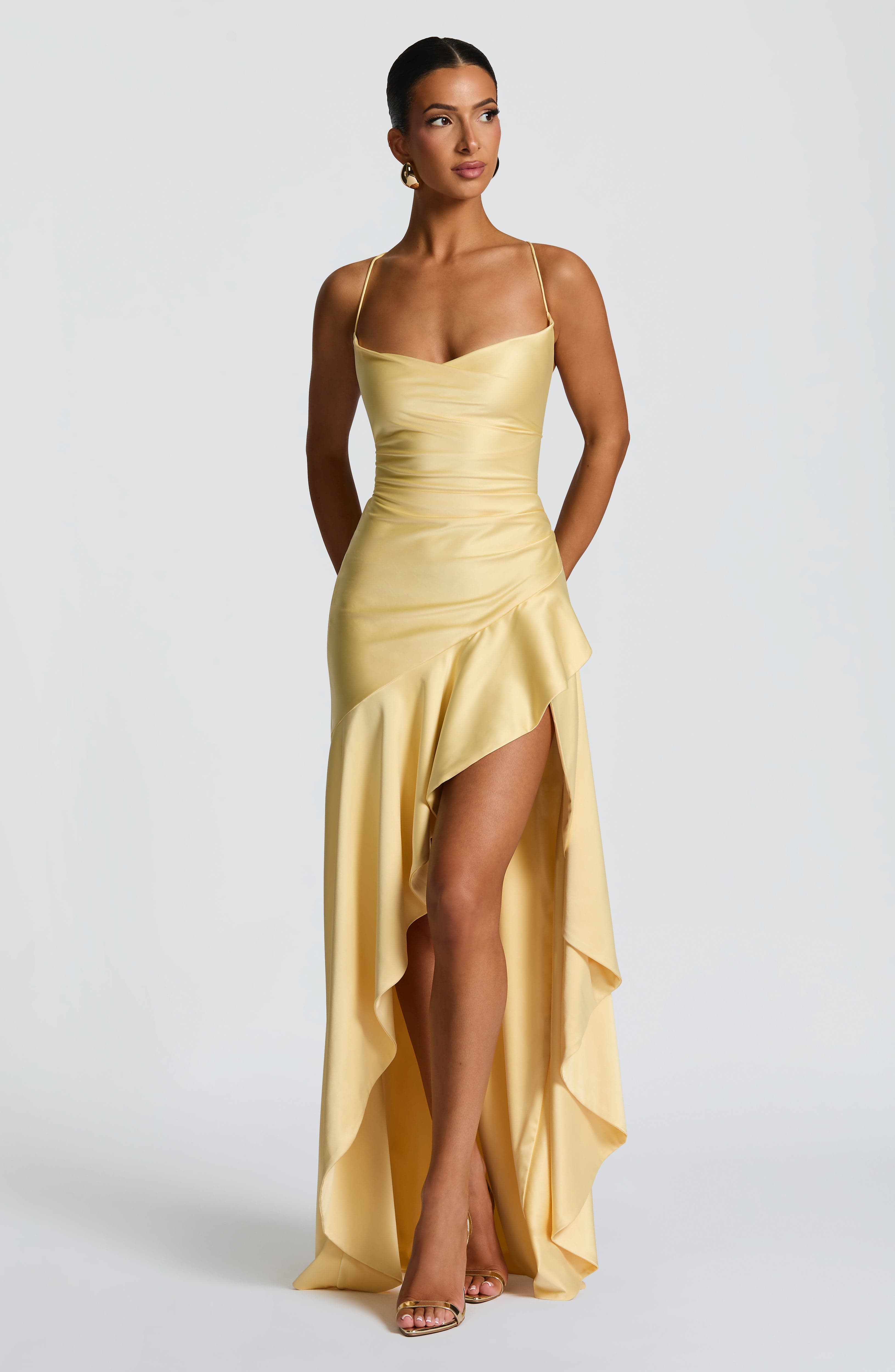 Samira Maxi Vestido - Limón
