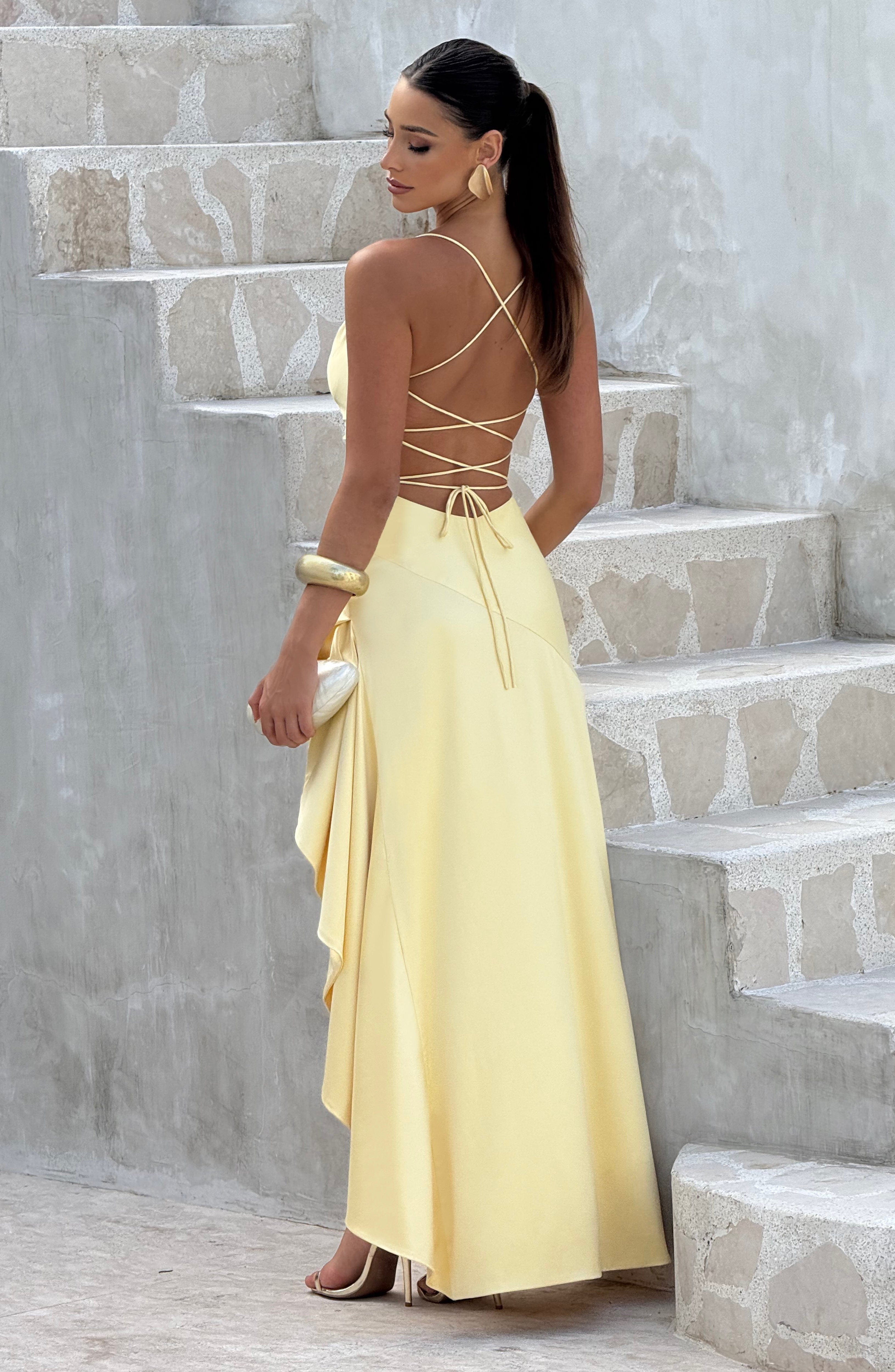 Samira Maxi Vestido - Limón